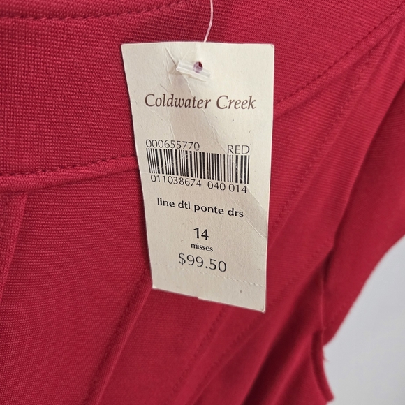 Coldwater Creek Red Asymmetrical Dress Size 14 - Picture 4 of 6